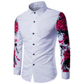 Digital Print Plum Blossom Long Sleeved Shirt