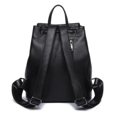 Backpack female Korean version of the new wave ladies casual wild first layer leather bag soft leather simple travel backpack female