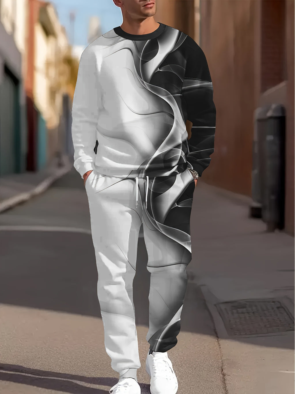 Printing Sports Leisure Men's Suit