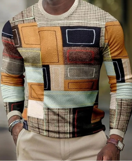 3D Pullover Casual Tops Long Sleeve T-Shirts