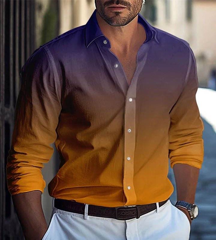 Multi-Color Gradient Pattern Printed shirt