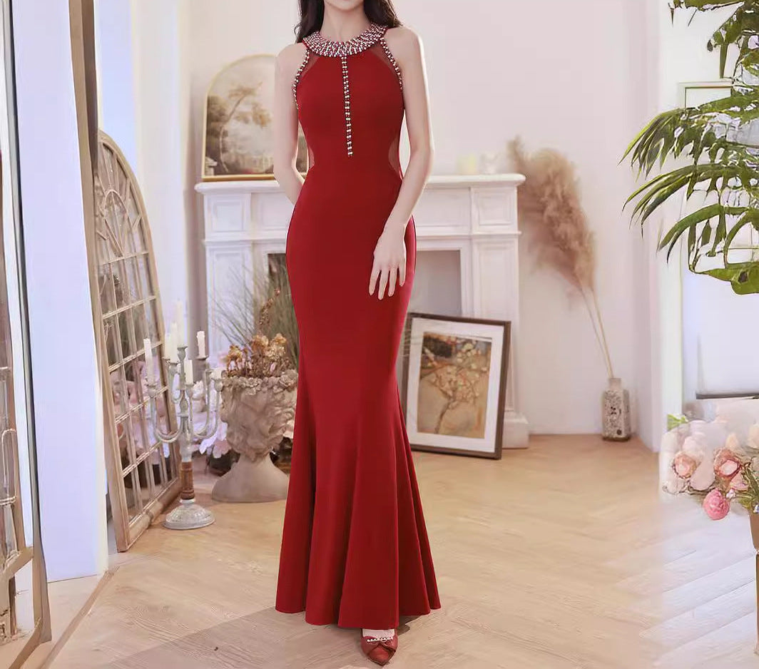 Valentine day Fishtail Gown Dress