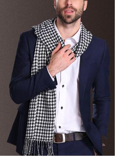 Shawl Scarves Men Winter Warm Tartan