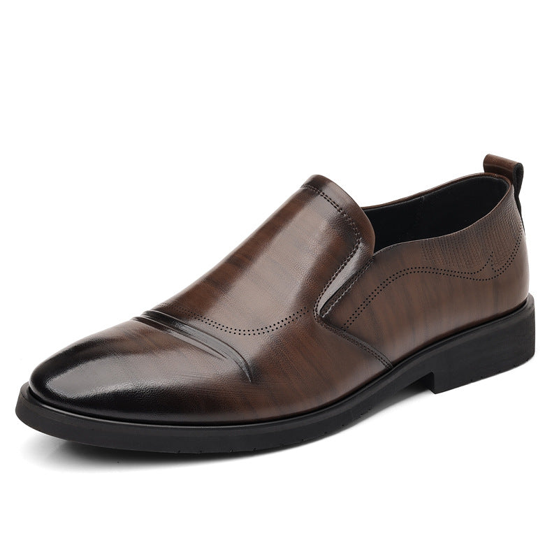 Plus-Size Vintage Business Slip-On Leather Shoes