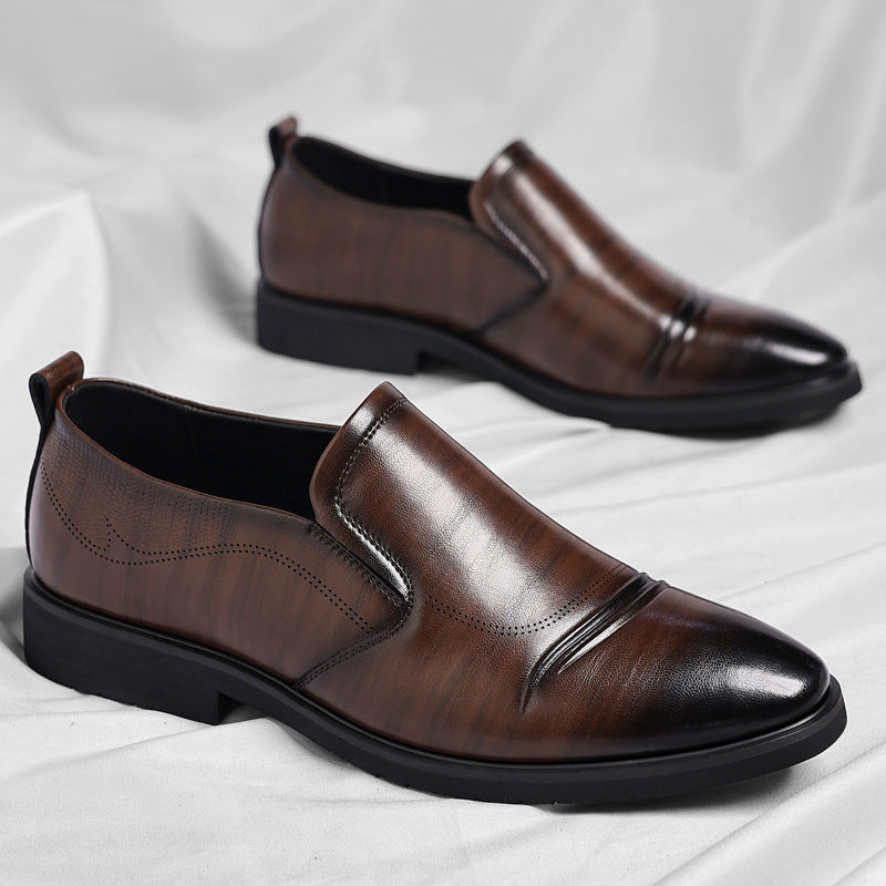 Plus-Size Vintage Business Slip-On Leather Shoes