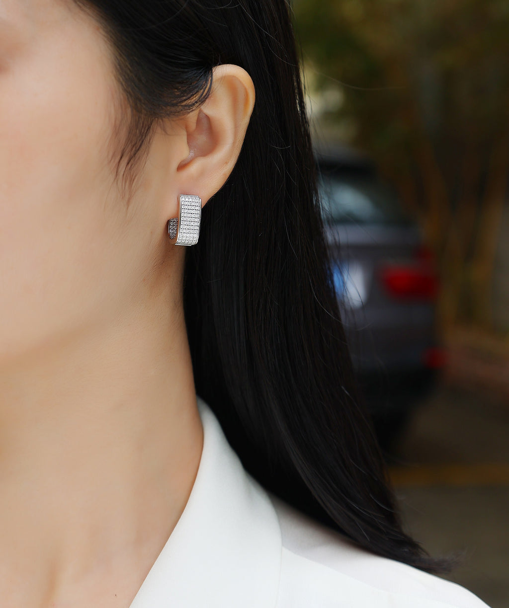 Starlight - Earrings Set With Top-quality Moissanite S925 Silver And Platinum-plated Stud Earrings, A Fashionable And Trendy Accessory, Can Be Tested With A Diamond Pen