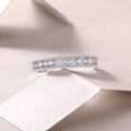 The Scenery Along The Way - A Wedding Ring Set With Top-quality Moissanite S925 Silver And Platinum-plated Diamond Can Be Inspected With A Diamond Pen