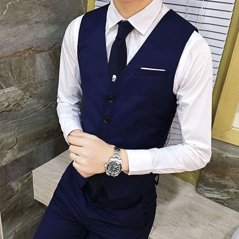 Mens Slim-Fit SpringAutumn Suit Vest