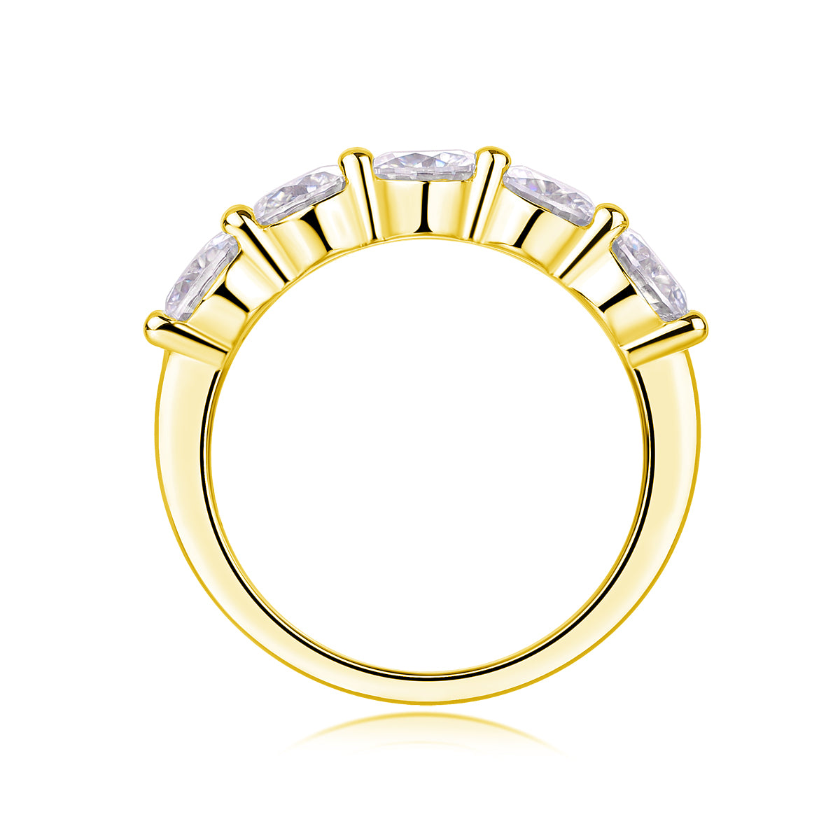 A Luxurious And Fashionable Light Luxury Jewelry Silver Ring Set With Top-quality Moissanite, S925 Silver Plated With Platinum