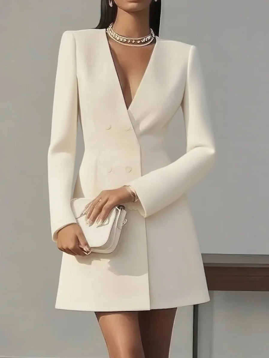 V-neck Suit-style Dress