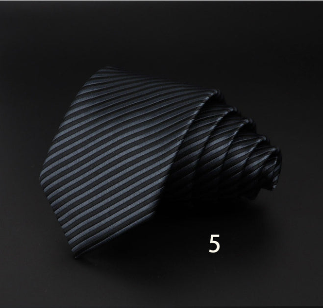 Striped British Gentleman Polyester Fiber Tie