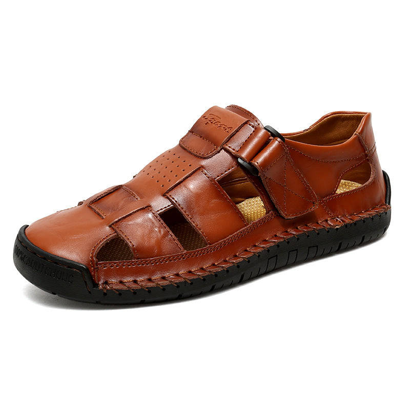 Handmade Stitching Leather Casual Beach Sandals