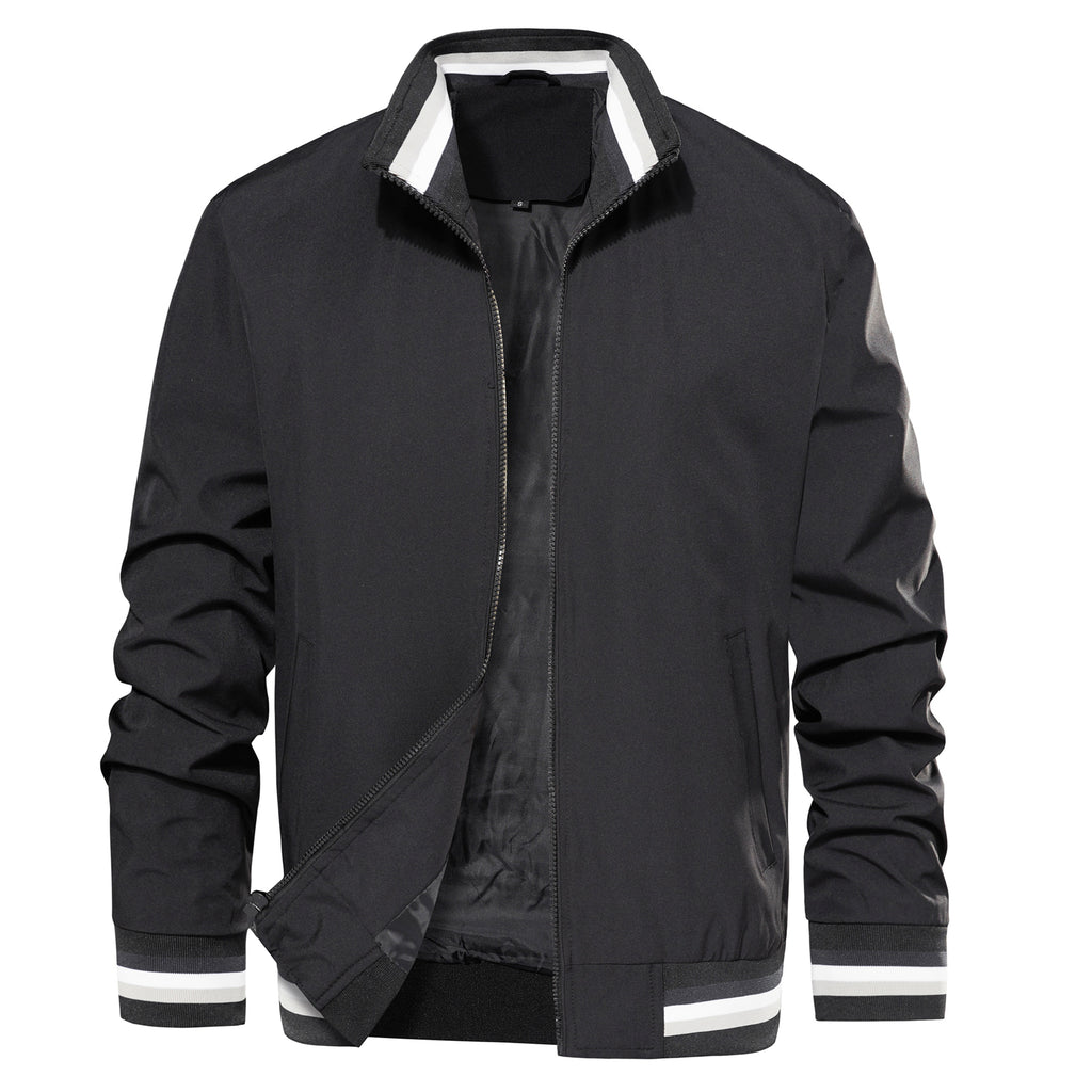 Bomber Jacket Lightweight Casual Windbreaker Spring Fall Zip Up Coat