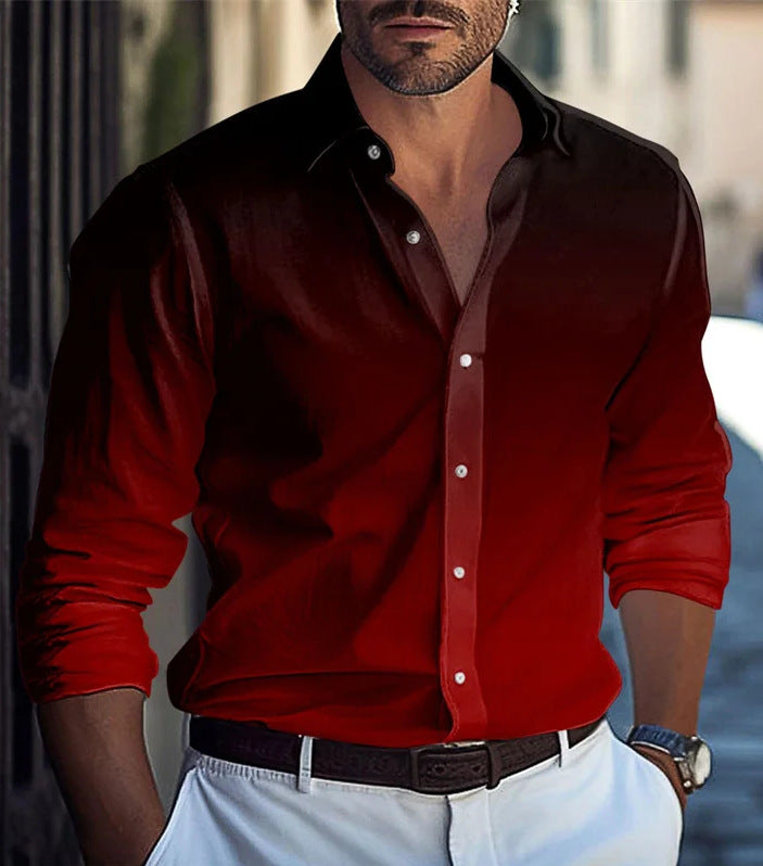 Multi-Color Gradient Pattern Printed shirt