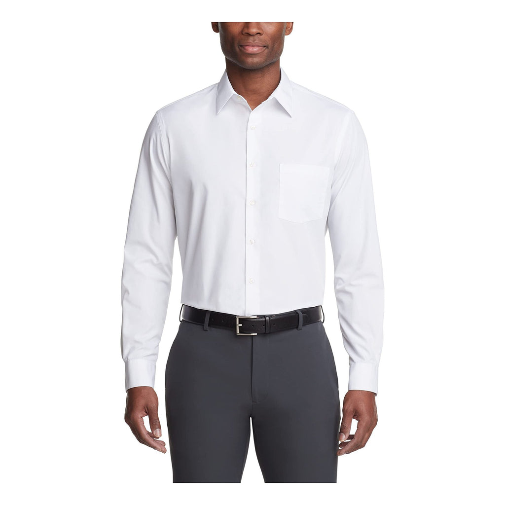 Men's White Shirt Formal Wear Solid Color