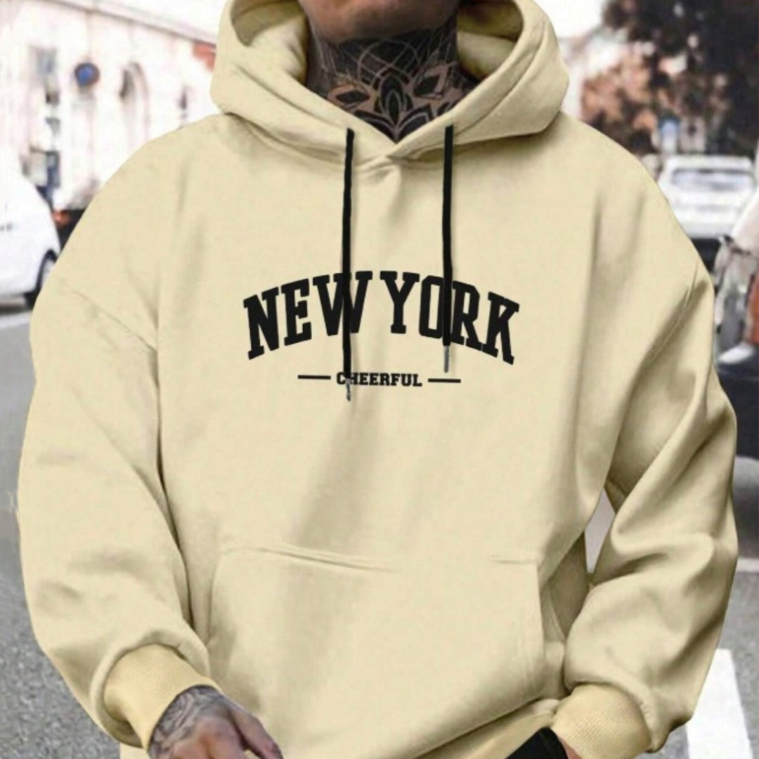 Men's Casual American-style Retro Loose Hooded Sweater
