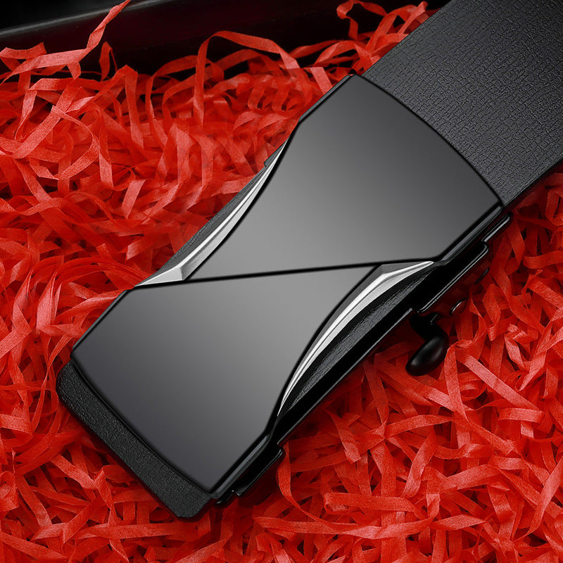 Genuine Leather Toothless Automatic Buckle Cowhide Belt Business Leisure Trend