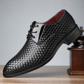 Mens Stylish Formal Pointed-toe Lace-up Leather Shoes