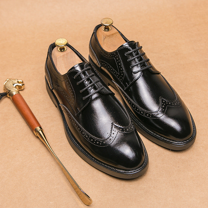 New Brogue Leather Shoes