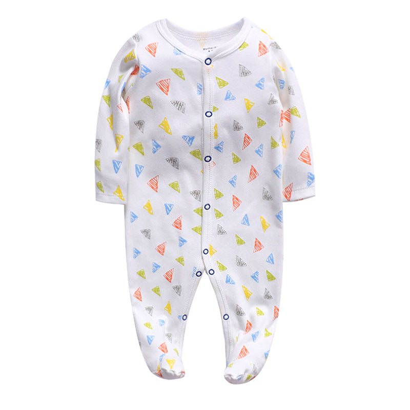 Baby cotton print jumpsuit