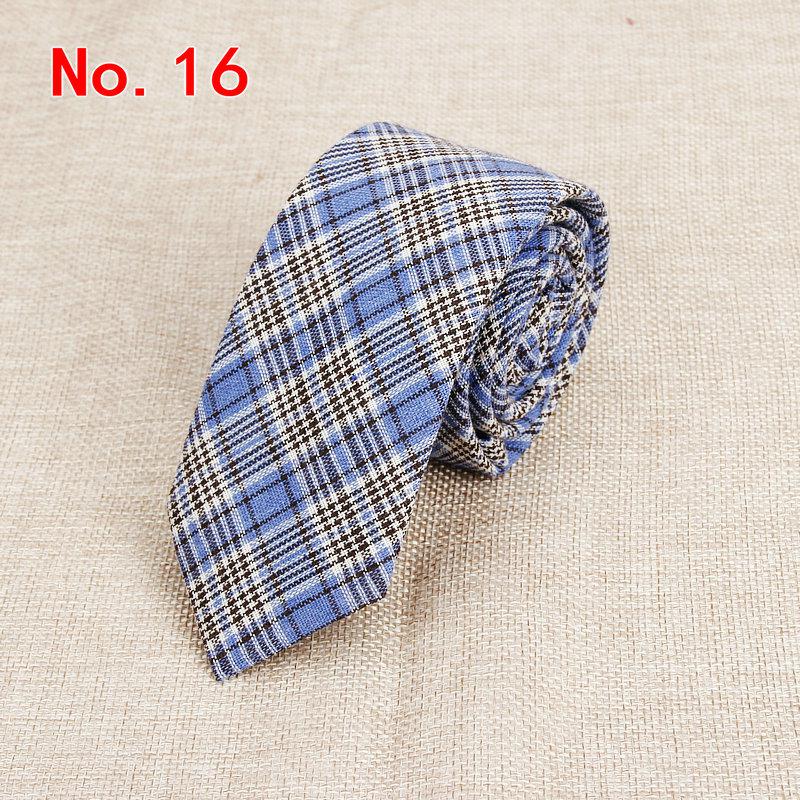 Men's cotton check tie