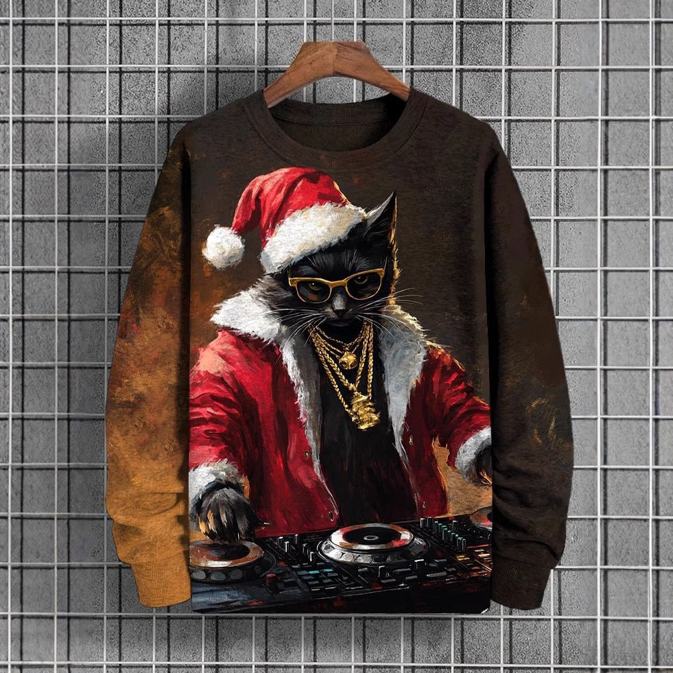 Mens Versatile Relaxed-fit Crewneck Pullover