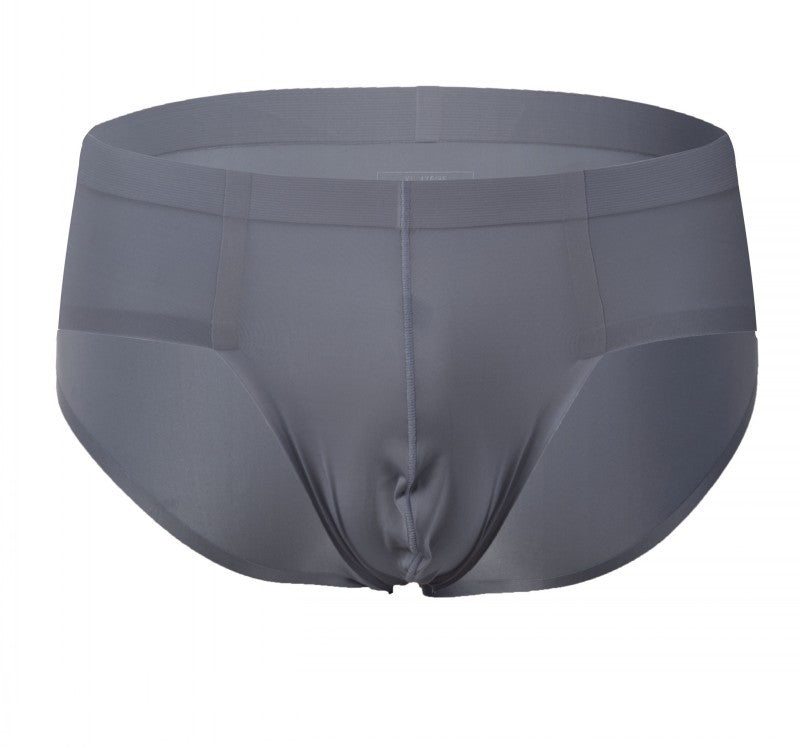 Men's Underwear Low Waist Briefs Ice Silk Transparent Shorts