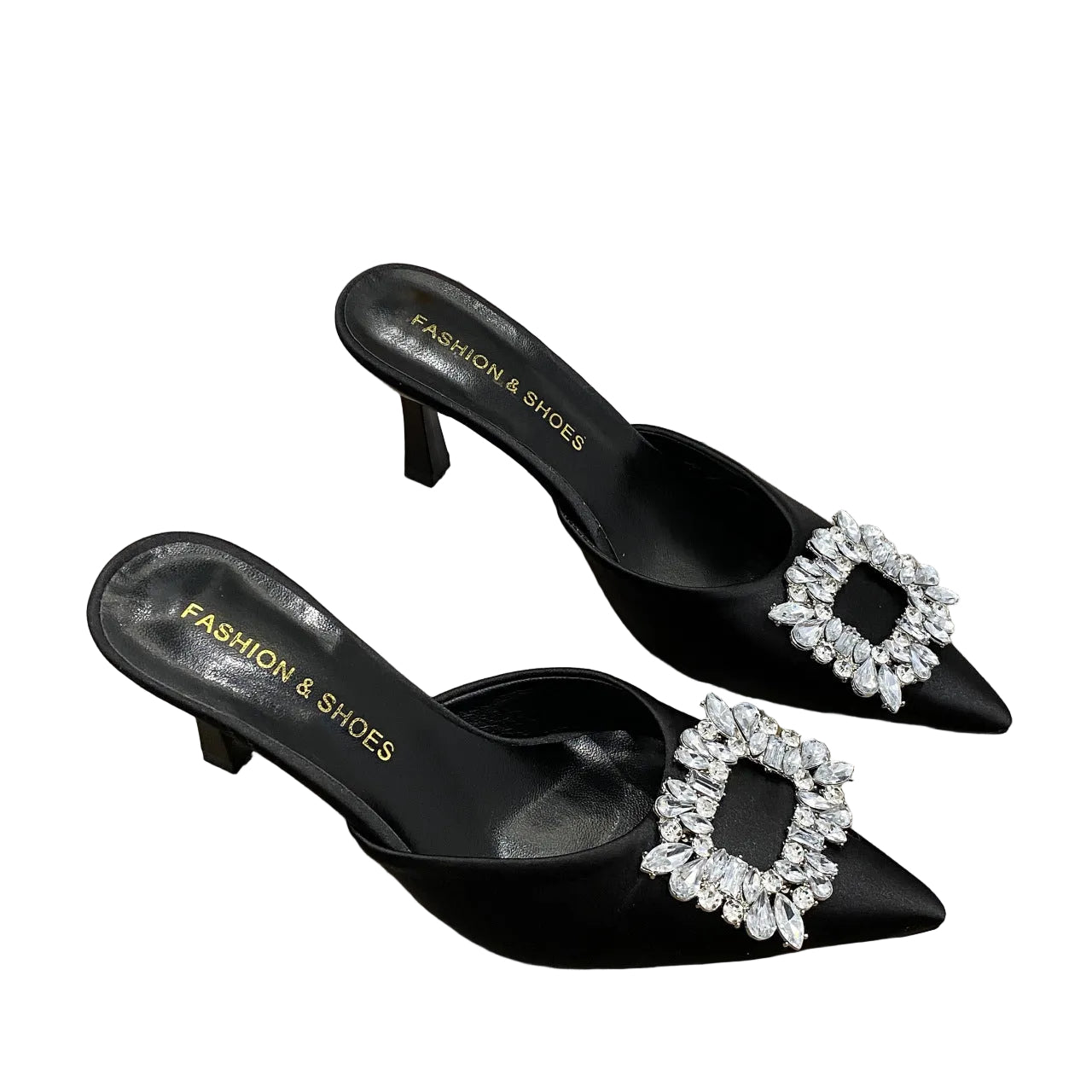 Women’s Rhinestone Closed Toe Half Slippers