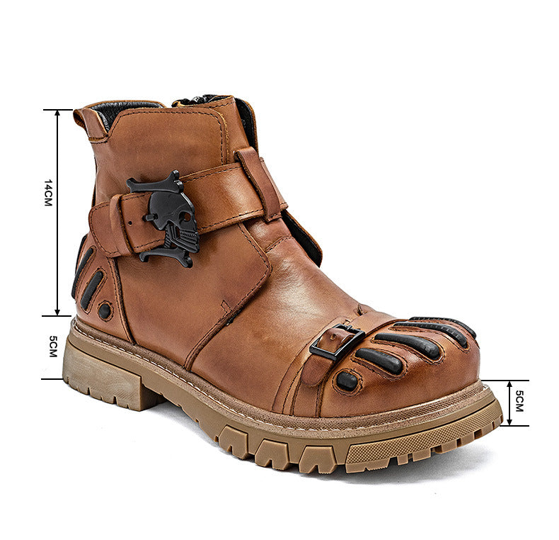 Punk Rock Tooling Machinery Car  Martin Boots