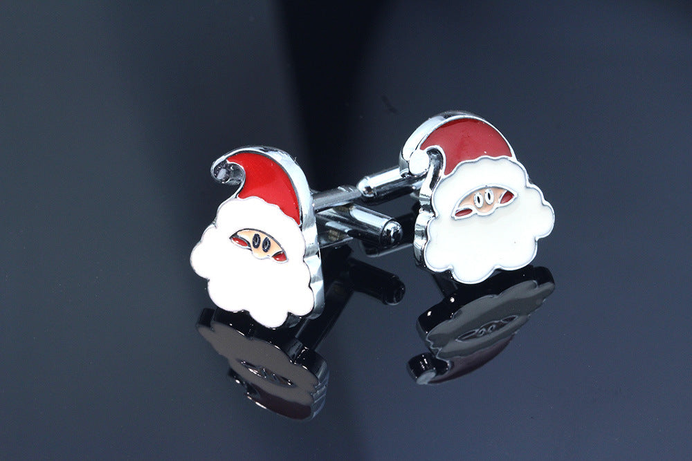 Santa Claus Enamel Cufflinks for Men – Diamond Sadaf