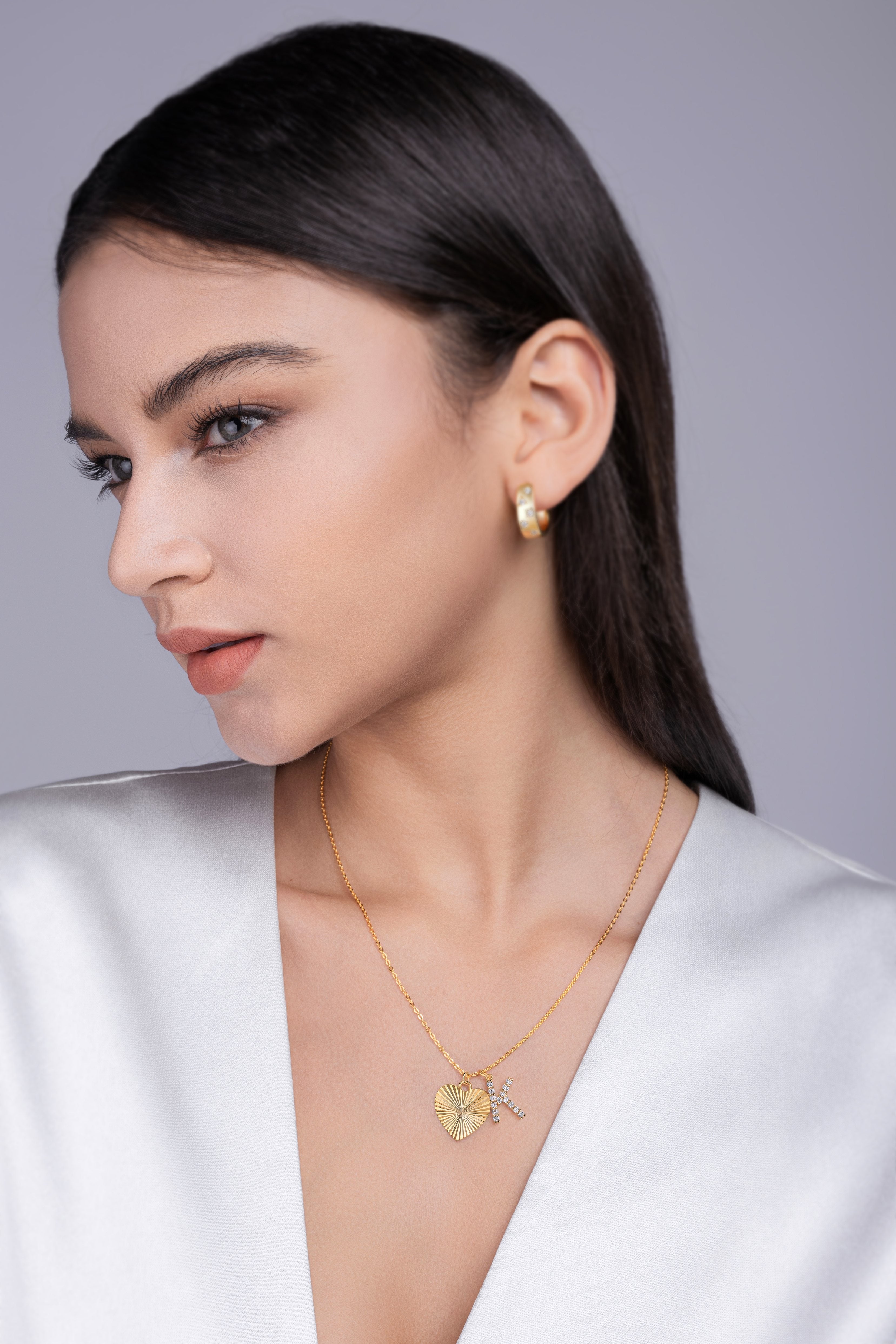 Heart Secret Moissanite Necklace – S925 Silver Gold Plated | Diamond Sadaf