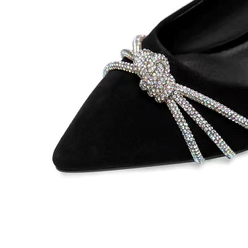 Mid-heel Frosted Suede Leather Single Shoes Fashion Spring Women's Shoes Pointed Toe Thick Heel Pumps Shoes