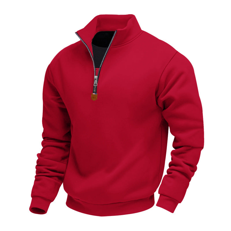 Long Sleeve Half-zip Sport Casual Sweatshirt