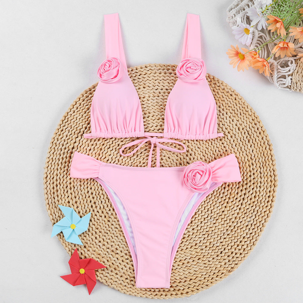 Bikini 3D Three-dimensional Flowers  Swimsuit