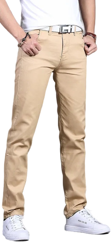 Men's Mid-Rise Straight Casual Pants