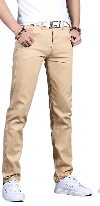 Men's Mid-Rise Straight Casual Pants