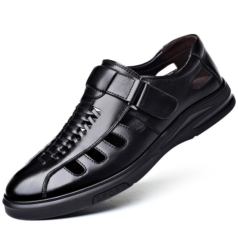Men’s Cowhide Business Formal Leather Sandals
