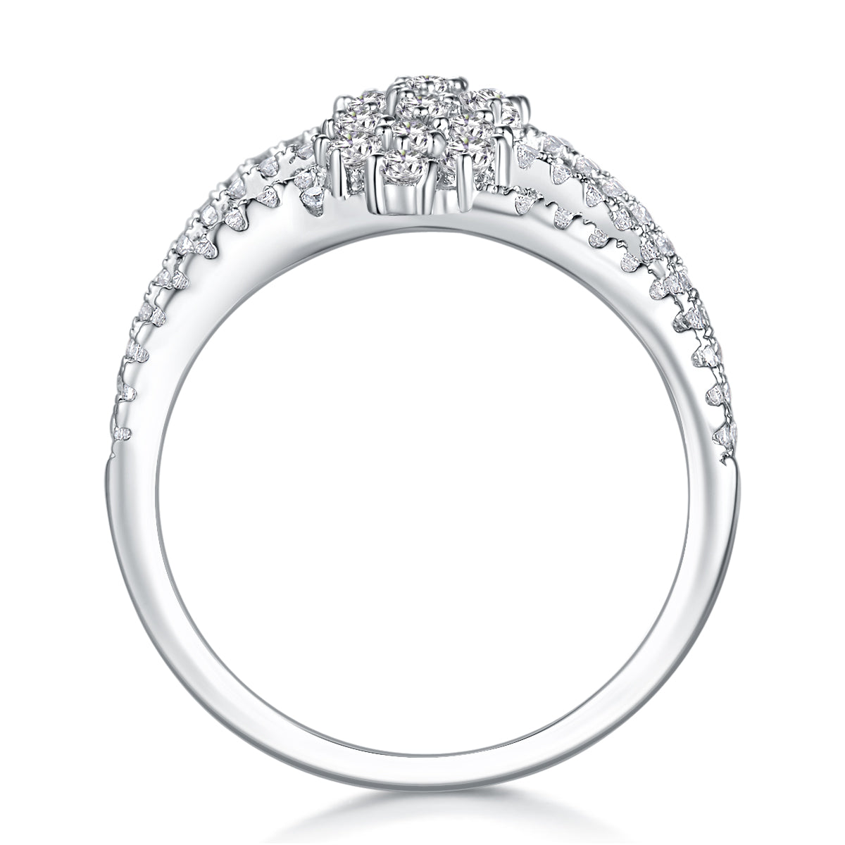 Winter Love Song - A Wedding Ring Set With Top-quality Moissanite S925 Silver And Platinum-plated Diamond Can Be Tested With A Diamond Pen. The Ring Is In Gold And Rose Gold