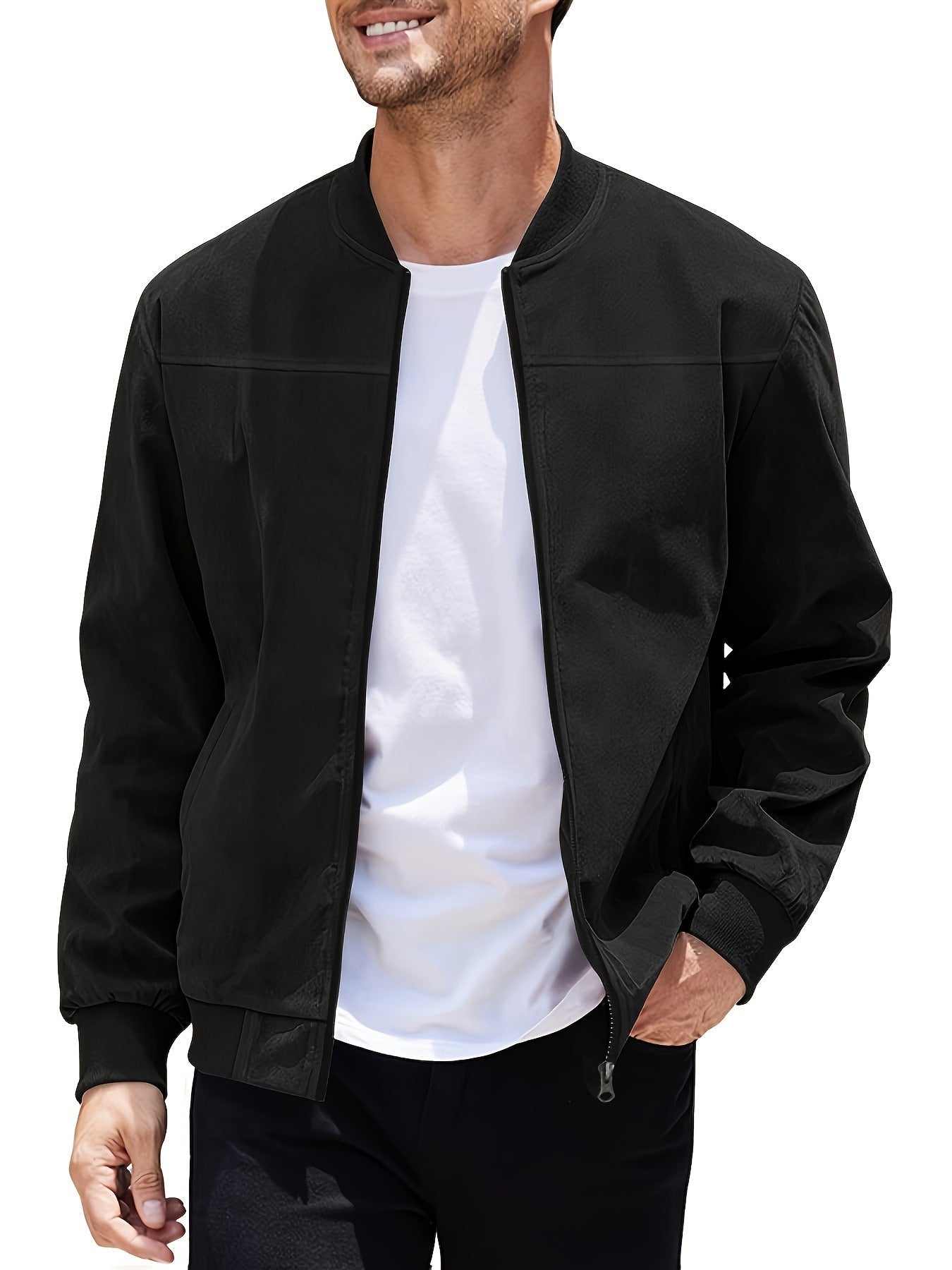 Casual Plus Size Suede Zipper Jacket