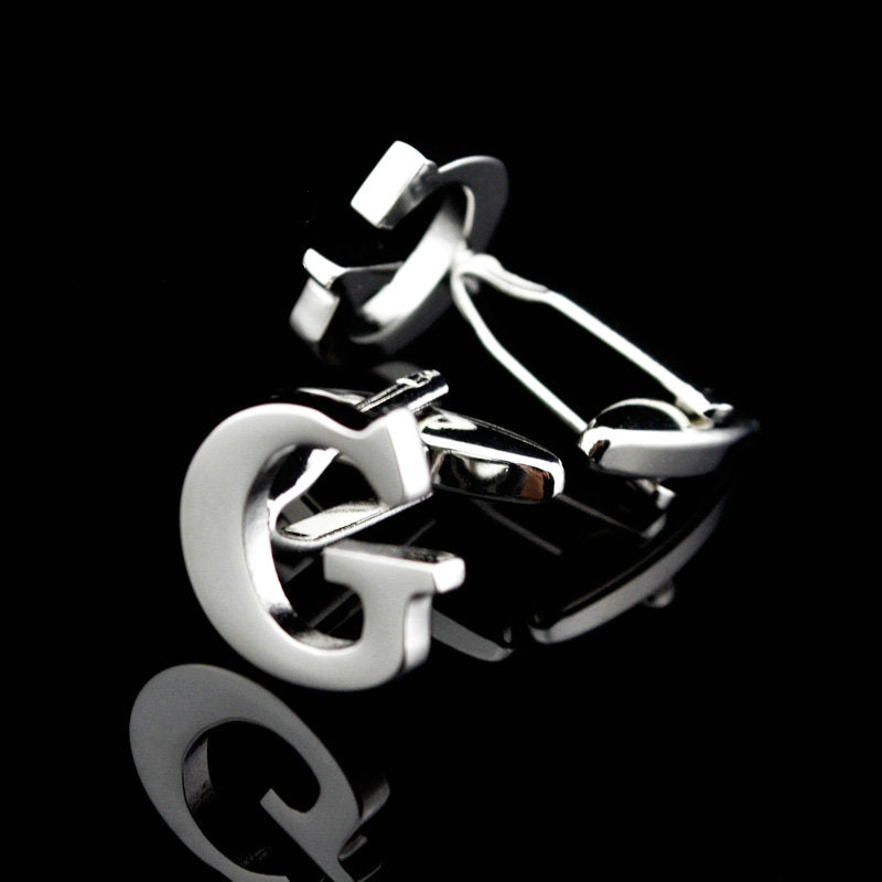 English alphabet cufflinks cuff nails men's French buttons