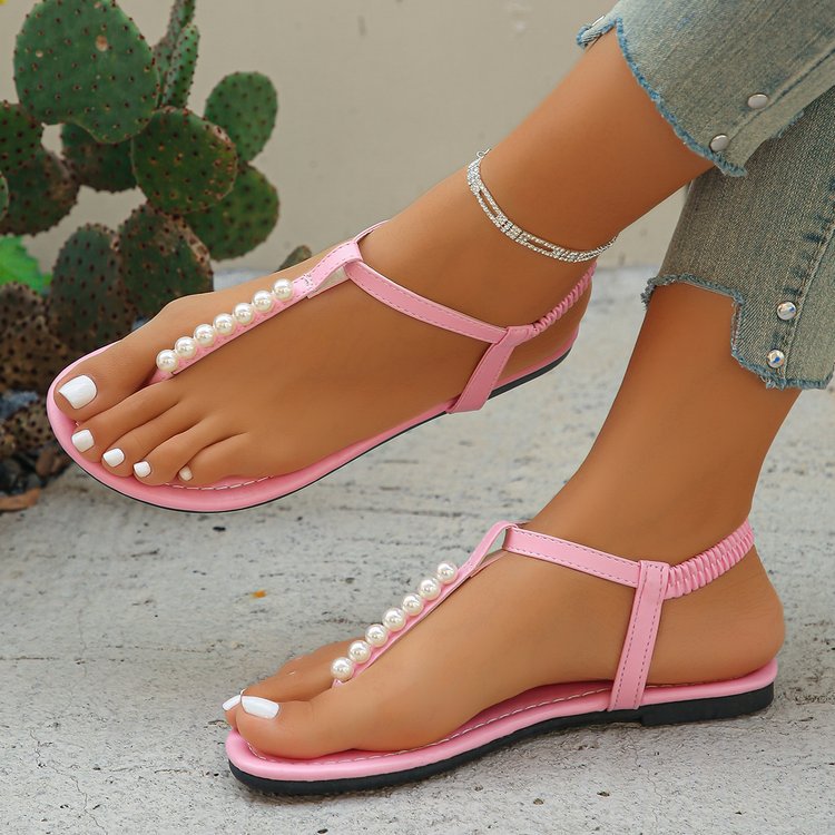 Pearl Thong Sandals Beach Shoes