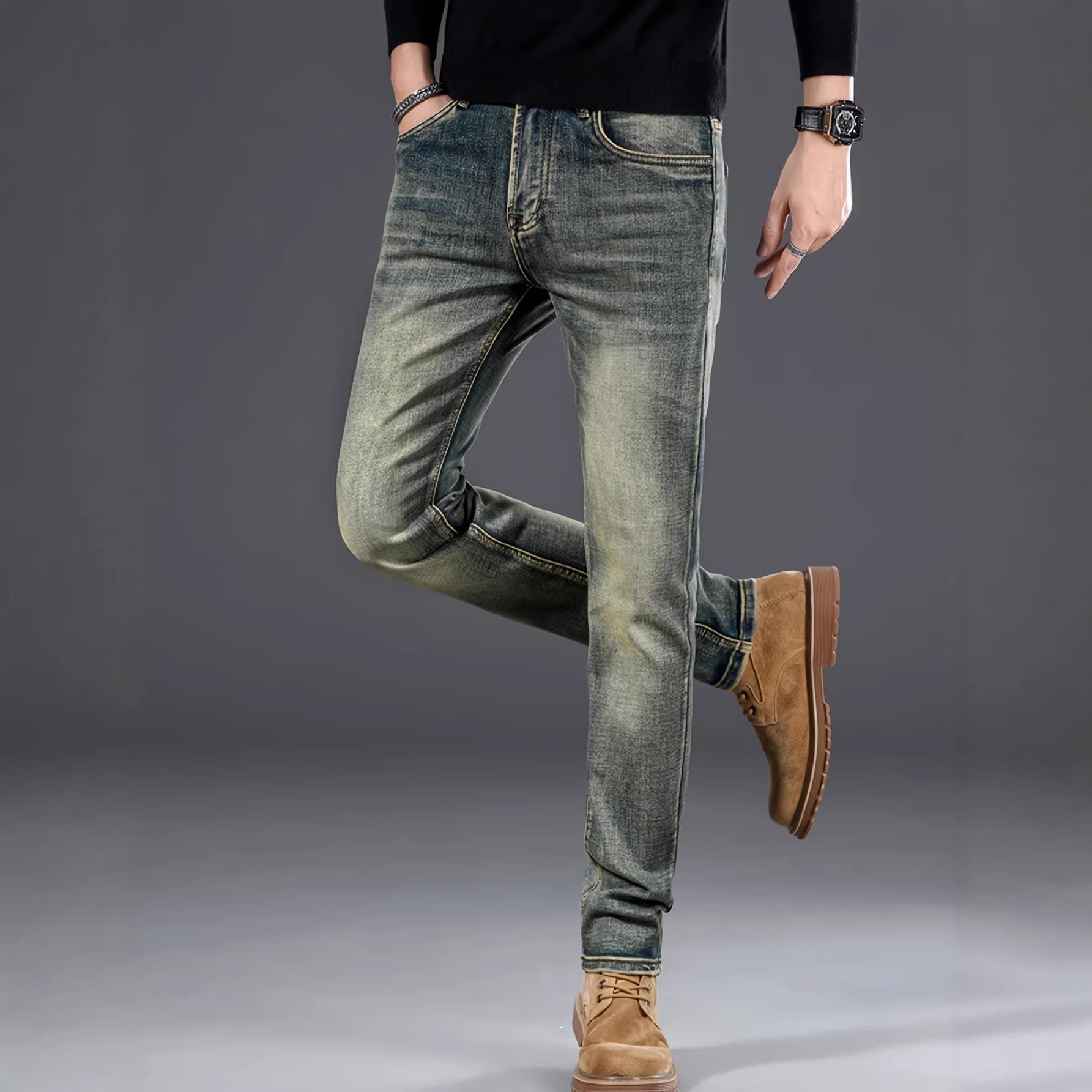 Casual Stretch Slimming Blue Skinny Jeans