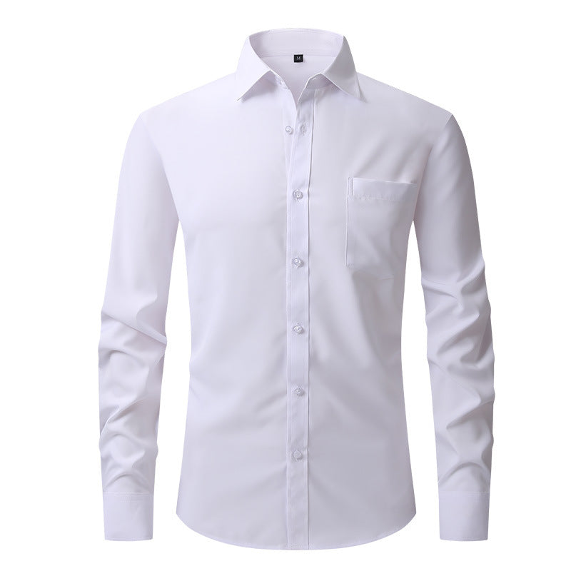 Casual Long Sleeve Business Blouse Men