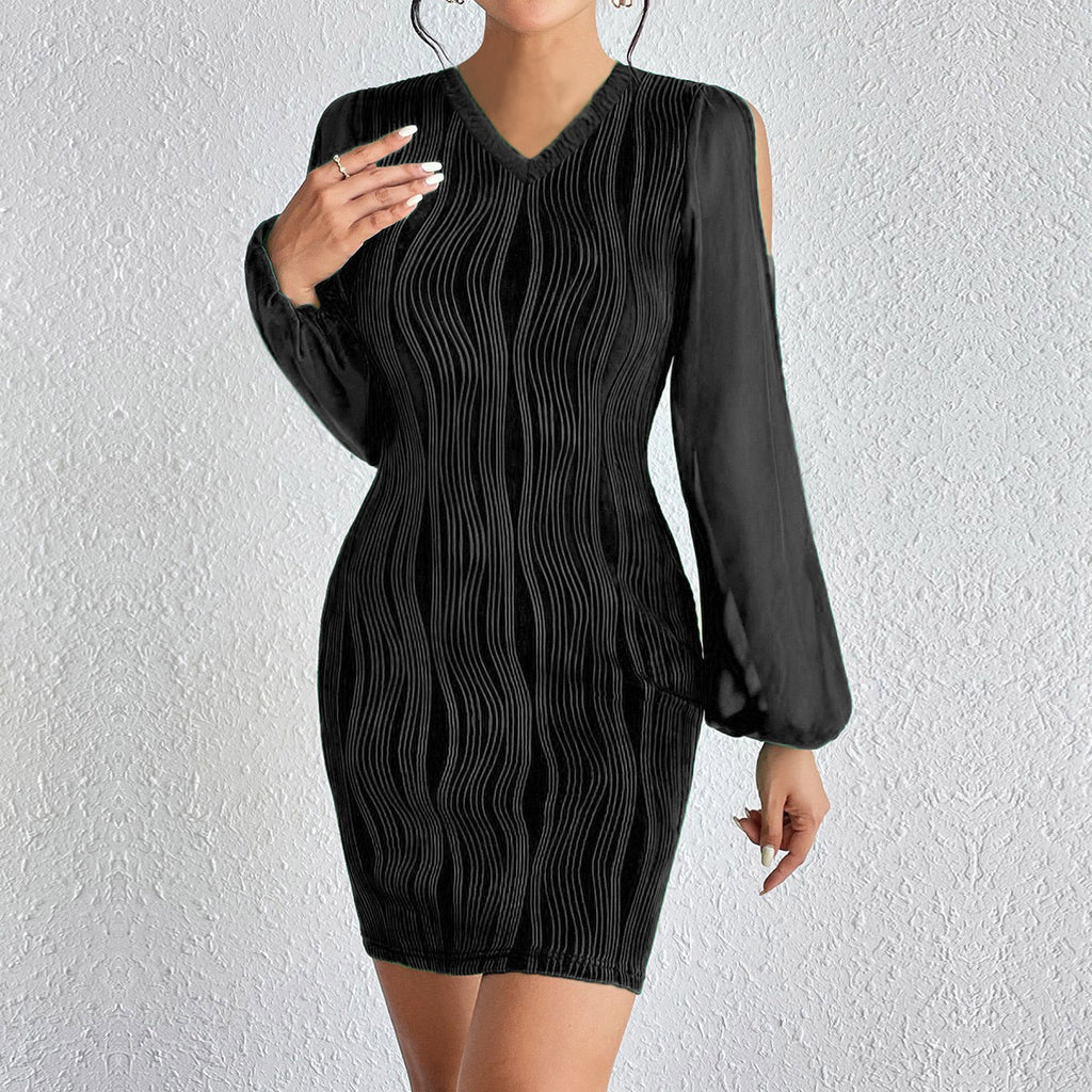 Slimming V-neck Dress