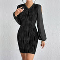 Slimming V-neck Dress