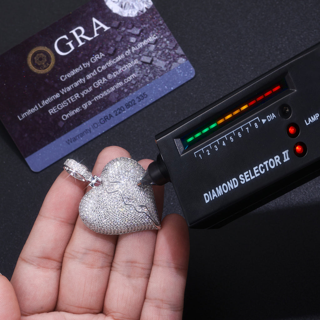 Telepathy - A Fashionable And Trendy Necklace Pendant Set With Top-quality Moissanite S925 In Silver And Platinum Plating Can Be Tested With A Diamond Pen