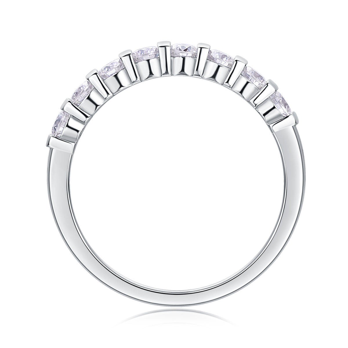 Yearning Resonance - A Wedding Ring Set With Top-quality Moissanite S925 Silver And Platinum-plated Diamond. The Ring Can Be Tested With A Diamond Pen In Gold And Rose Gold