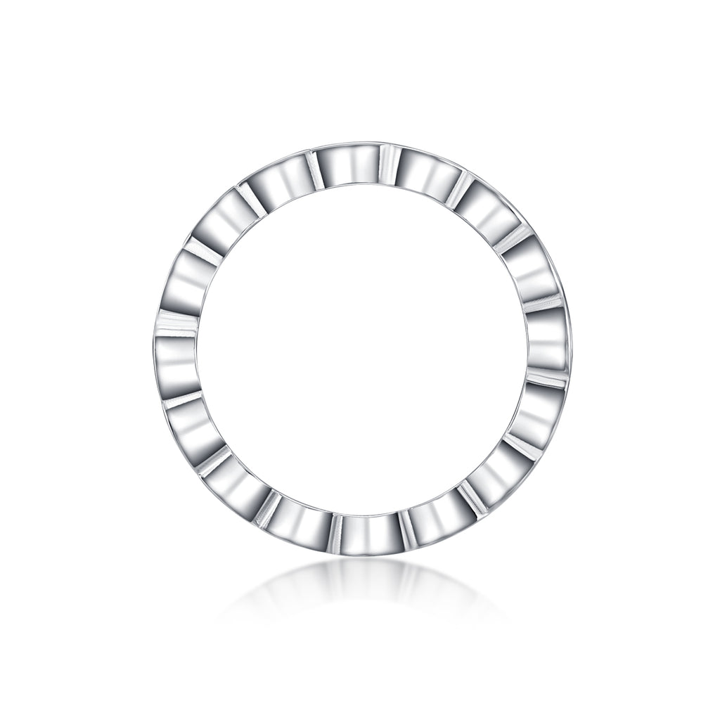 Eternal - Set With Top-quality Moissanite S925 Silver And Platinum-plated Diamond Wedding Ring. The Ring Can Be Inspected With A Diamond Pen