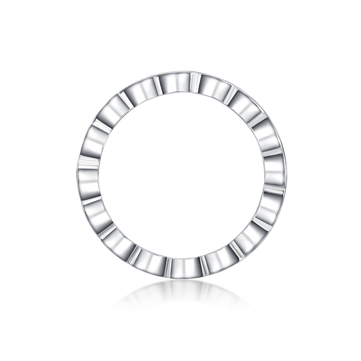 Eternal - Set With Top-quality Moissanite S925 Silver And Platinum-plated Diamond Wedding Ring. The Ring Can Be Inspected With A Diamond Pen