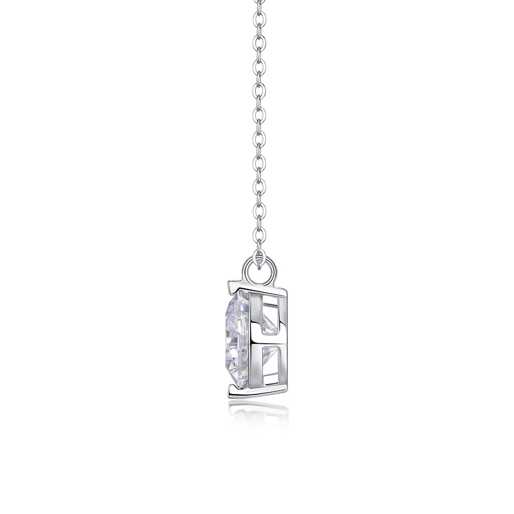 Time Endures - A Fashionable And Light Luxury Jewelry Pendant Necklace Set With Top-quality Moissanite, S925 Silver Plated Platinum
